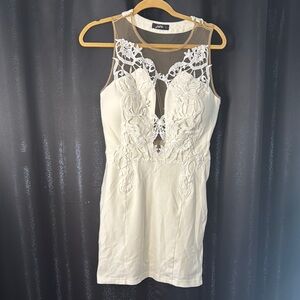 Elegant White Lace Dress